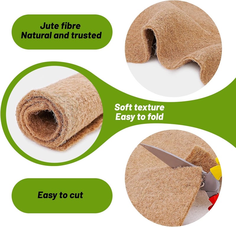U0U 4 Pieces Worm Blanket,2 ftx2 ft Worm Blanket for Compost,Jute Fibre Worm Compost Blanket Fits Most Worm Bin Worm Farm - Image 3